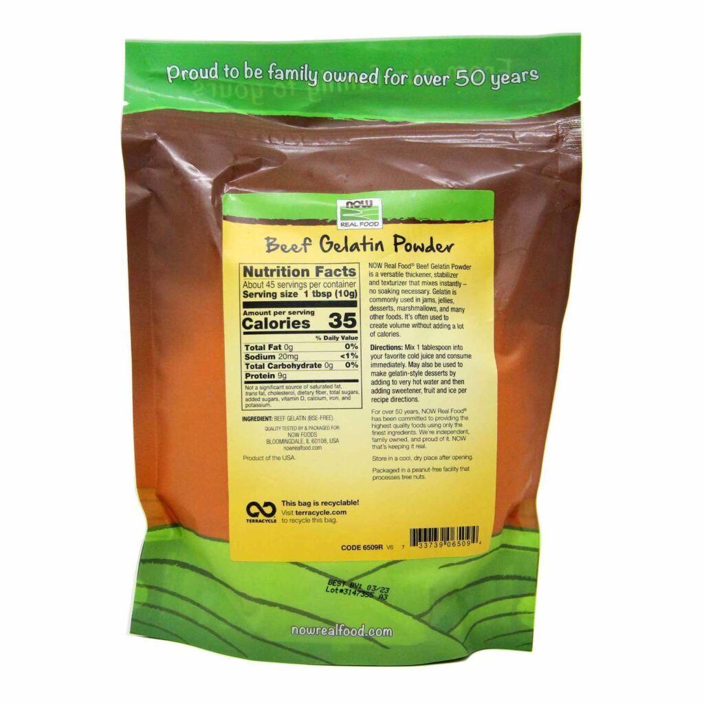Now Foods Gelatina Bovina em Pó 100% Pura - 454g: Colágeno Puro para sua Saúde e Beleza no Brasil - Imagem 2
