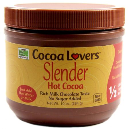 Now Foods, Slender Chocolate Quente - Sem Açúcar - 284 g