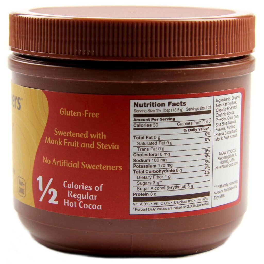 Now Foods Slender Chocolate Quente Sem Açúcar 284g - Bebida Deliciosa e Saudável - Imagem 2