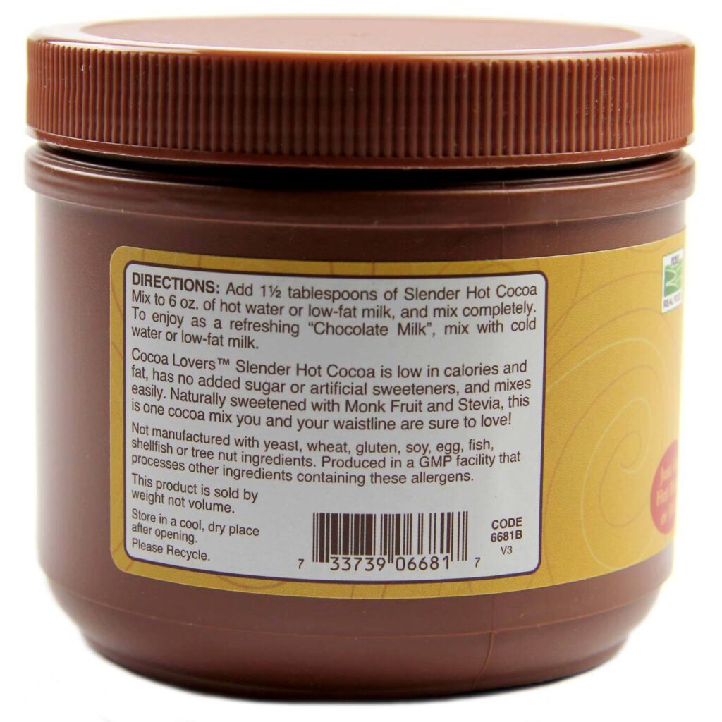 Now Foods Slender Chocolate Quente Sem Açúcar 284g - Bebida Deliciosa e Saudável - Imagem 3