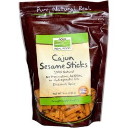 Palitinhos de Gergelim Sabor Cajun Now Foods - 255g: Snack Crocante e Picante