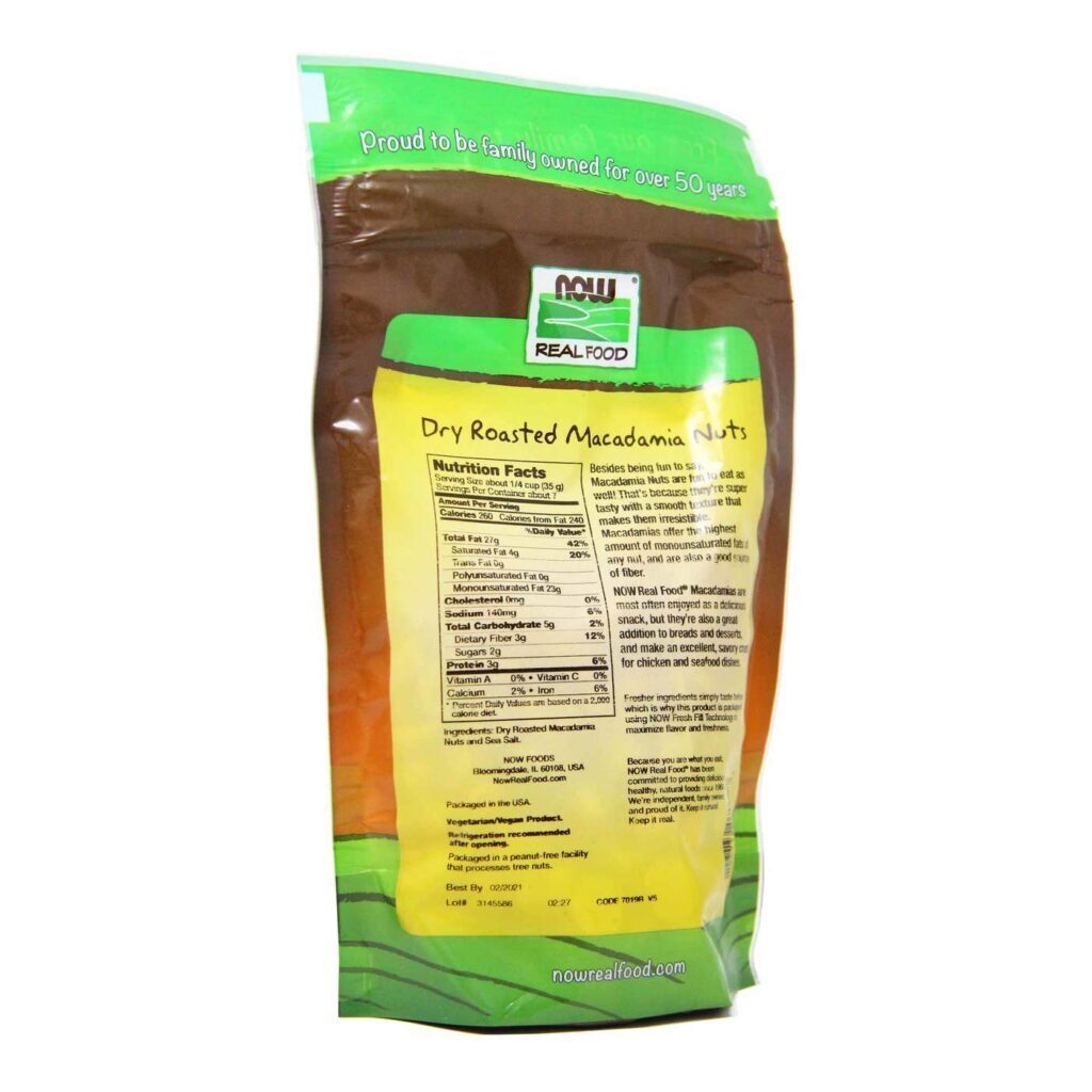 Now Foods Nozes de Macadâmia Assada 255g: Sabor e Nutrição para o Brasil - Imagem 2