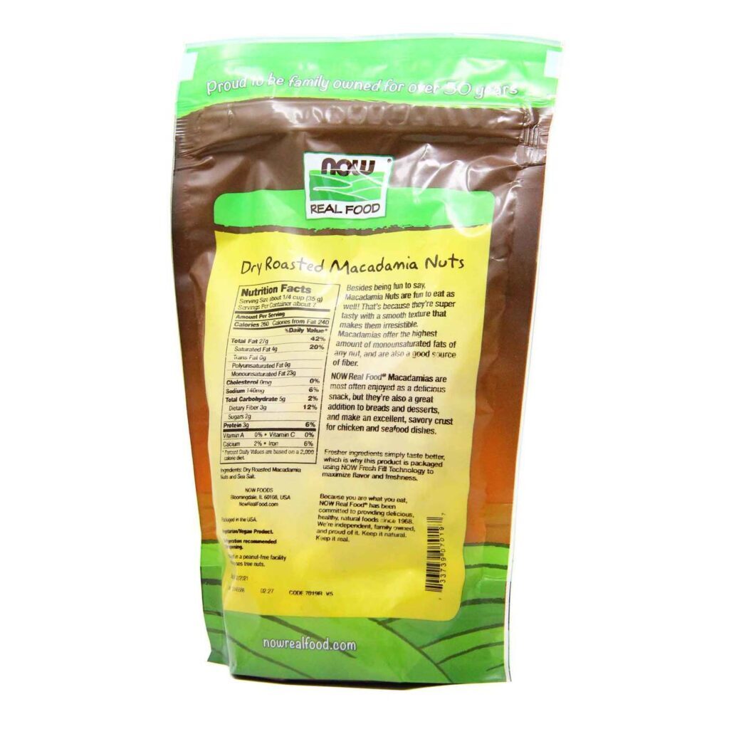 Now Foods Nozes de Macadâmia Assada 255g: Sabor e Nutrição para o Brasil - Imagem 3