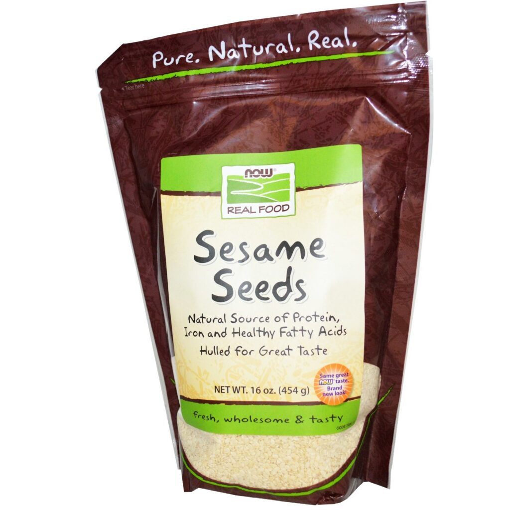 Now Foods Sementes de Gergelim 454g (1 lb) - Puro Alimento Integral para Sua Saúde