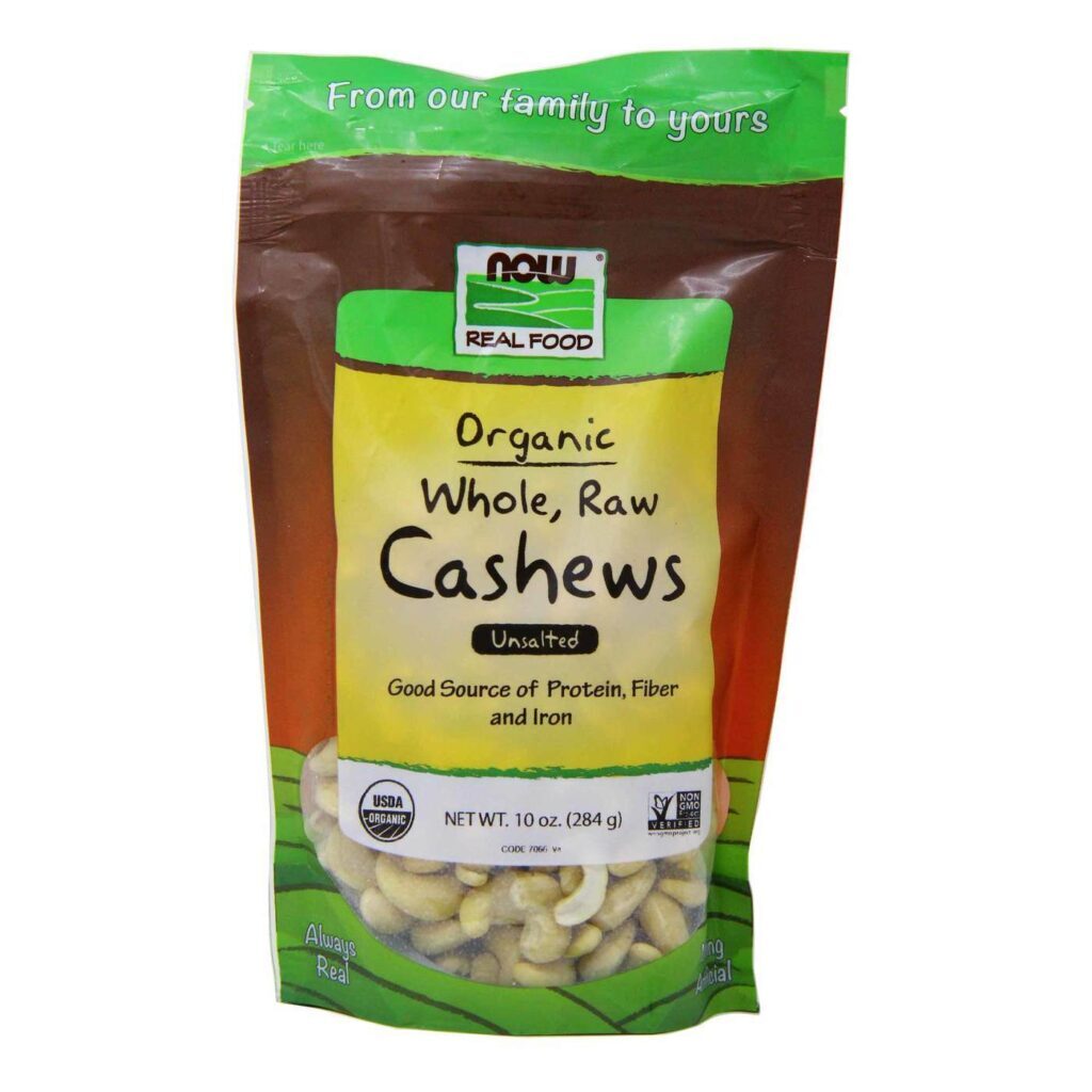Now Foods Castanha de Caju Orgânica Sem Sal 284g: Nutrição Pura e Sabor Intenso