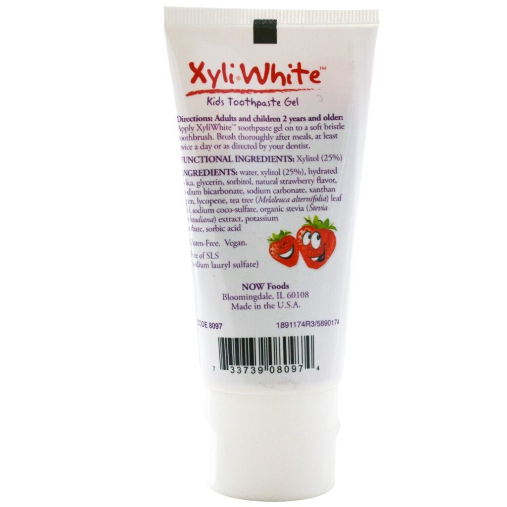 Now Foods XyliWhite Pasta de Dente Infantil Morango 85g - Sorriso Saudável e Protegido - Imagem 2
