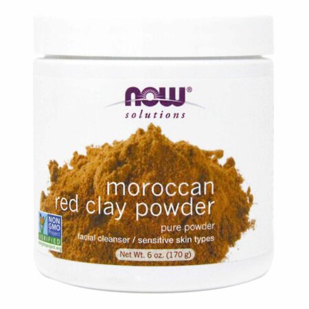 Now Foods, Barro Vermelho Marroquino em Pó - 100% Puro - 170g