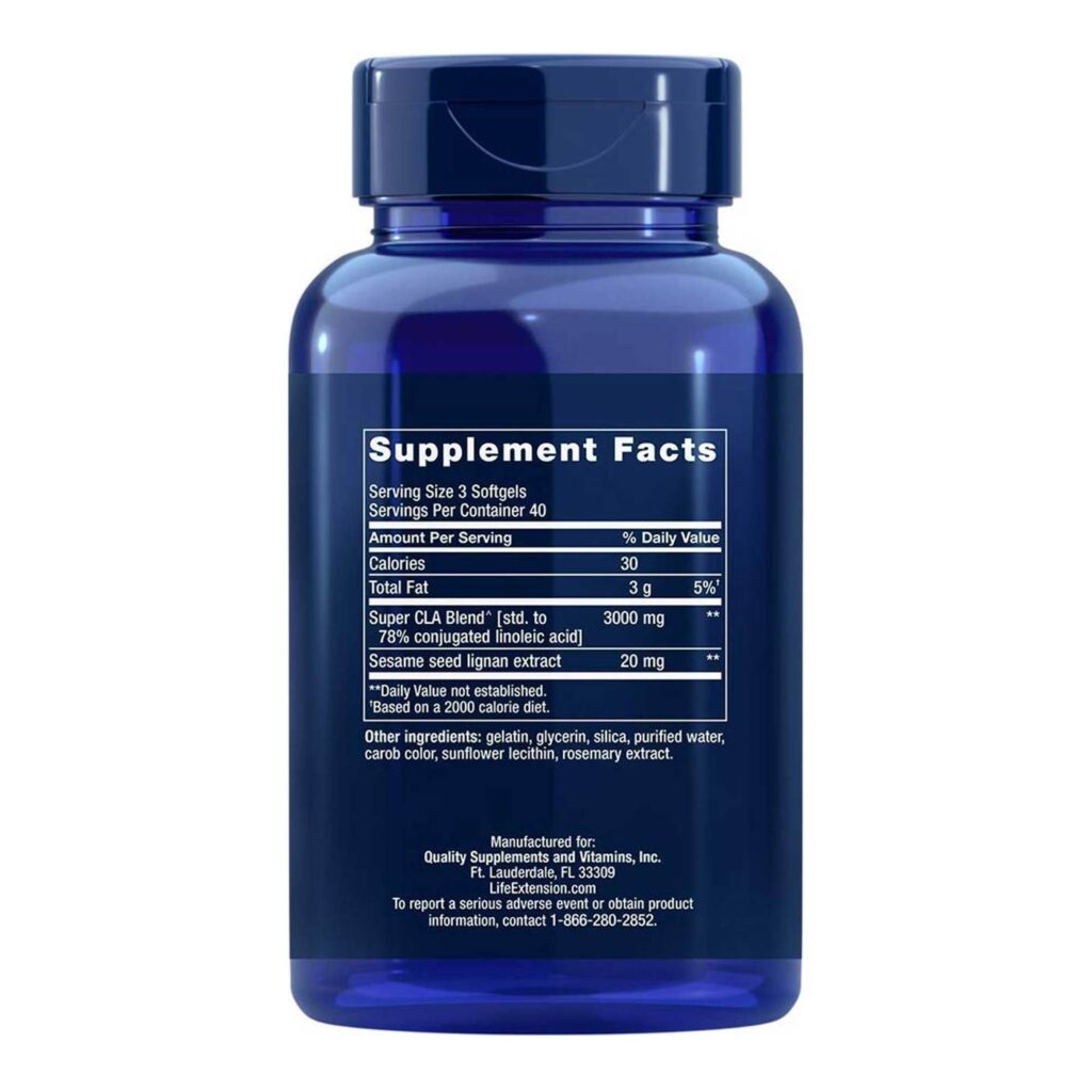 Life Extension Super CLA com Lignans de Gergelim - 120 Cápsulas: Potencialize Seu Bem-Estar - Imagem 3