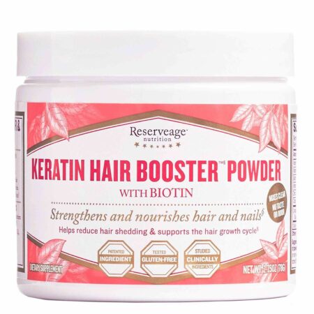 Reserveage Organics Keratin Hair Booster with Biotin Resveratrol - 2.75 oz.