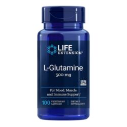 Life Extension L-Glutamina 100 Cápsulas - Suporte Intestinal e Imunológico