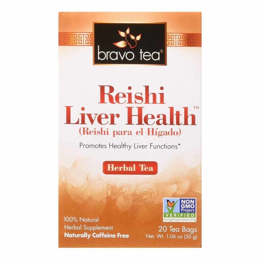 Chá Bravo Tea Reishi Liver Health: 20 Sachês para Saúde do Fígado