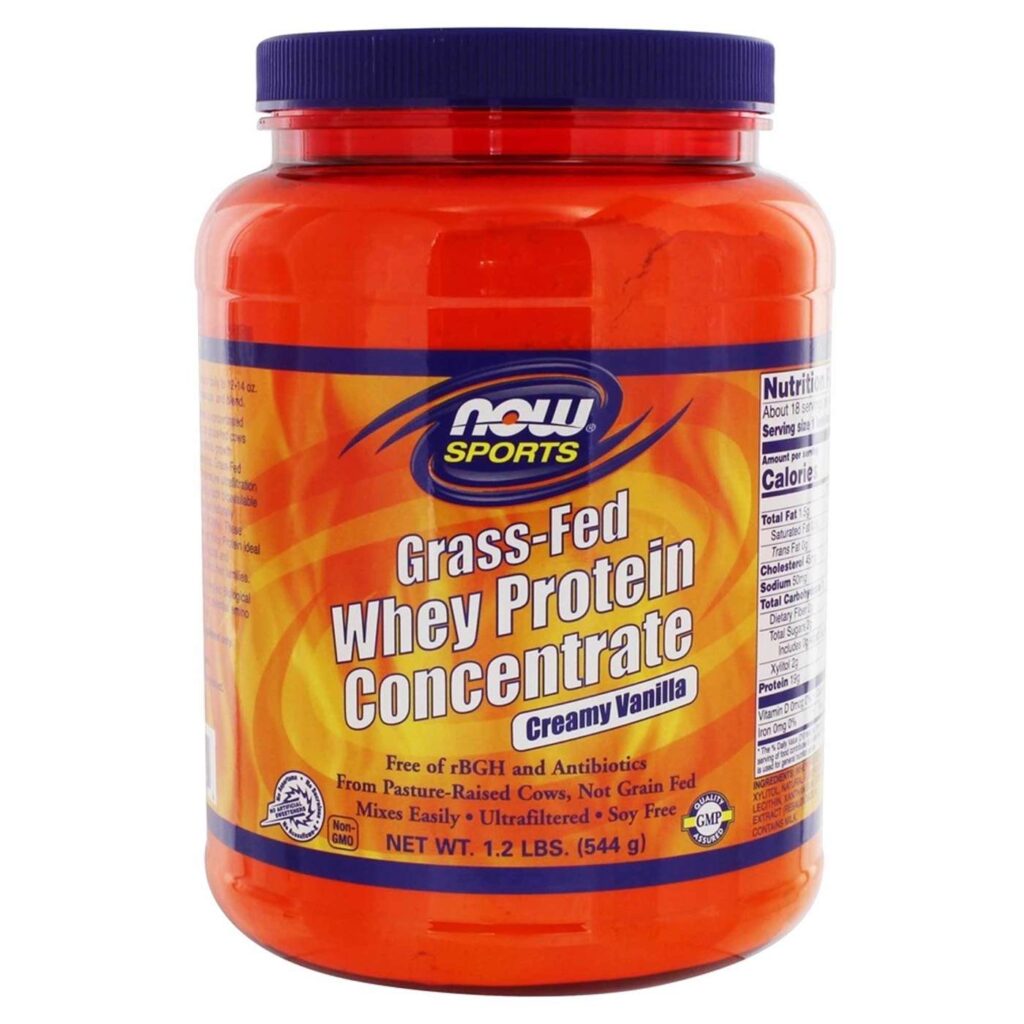 Whey Protein Concentrado Baunilha Cremosa Now Foods 544g - 1.2 Lbs Grass-Fed