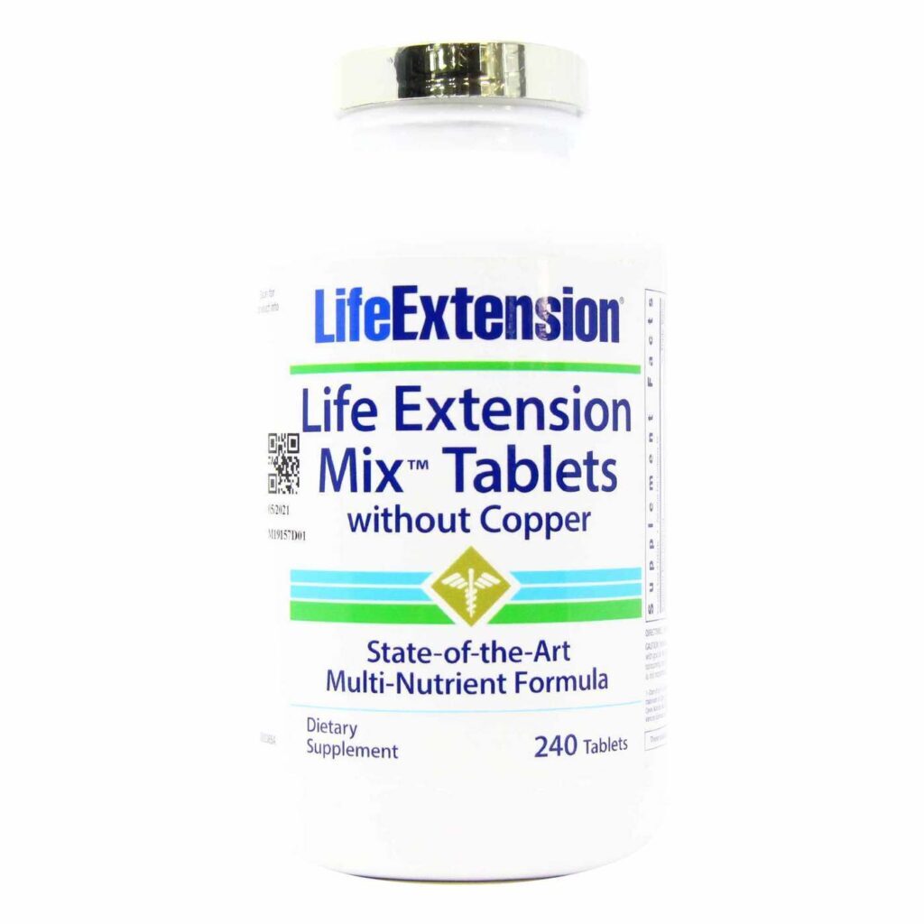 Life Extension Mix sem Cobre com Extras Niacina 315 Comprimidos - Nutrição Avançada no Brasil
