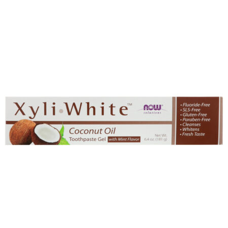 Now Foods, XyliWhite™ Gel Dental, Óleo de Coco - 181 g