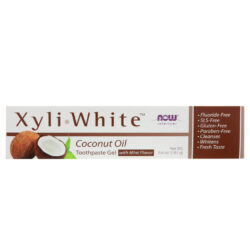 Now Foods XyliWhite™ Gel Dental com Óleo de Coco - 181g: Higiene Bucal Natural e Refrescante