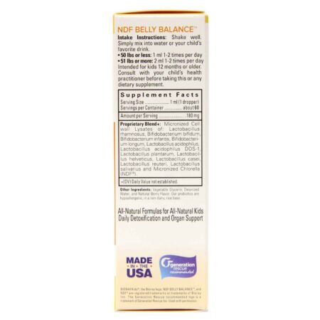 Bioray, Prebiótico Kids- NDF Belly Balance, Sabor de Frutas Silvestres - 60 ml - Image 3