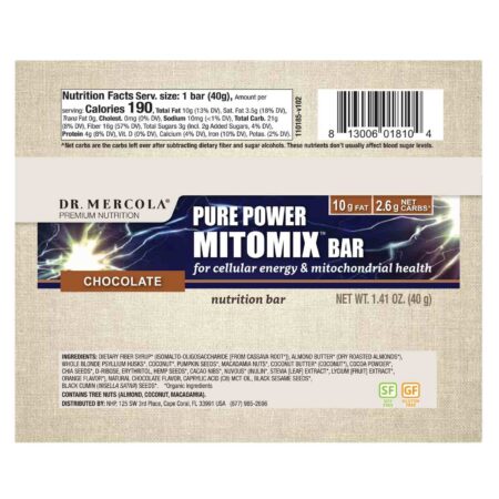 Dr. Mercola Chocolate Mitomix Bars - 12 pack - 1.41 oz. Bars - Image 3