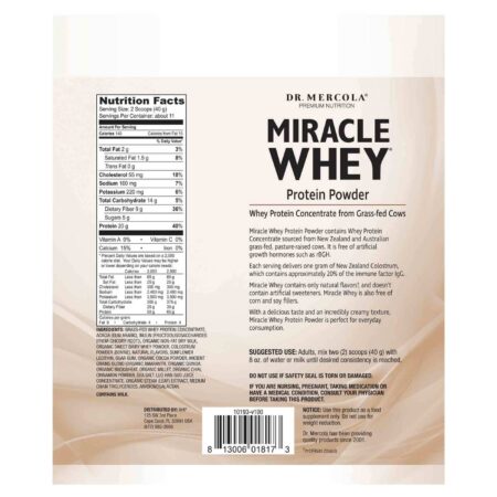 Dr. Mercola Miracle Whey Protein Powder Chai Natural Cinnamon Flavor 454 g - Image 2