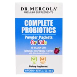 Dr. Mercola Probiótico Completo Kids Framboesa 10 Bilhões CFU 30 Pacotes - Saúde Intestinal Infantil