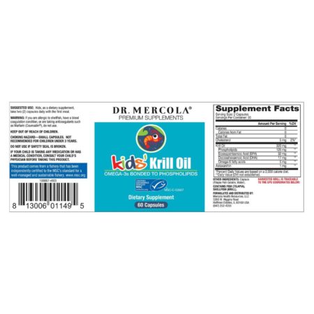 Dr. Mercola Óleo de Krill para Crianças- 60 Cápsulas - Image 3