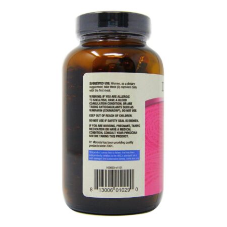 Dr Mercola Óleo de Krill para mulheres 1000 mg com óleo de prímula - 270 cápsulas - Image 2