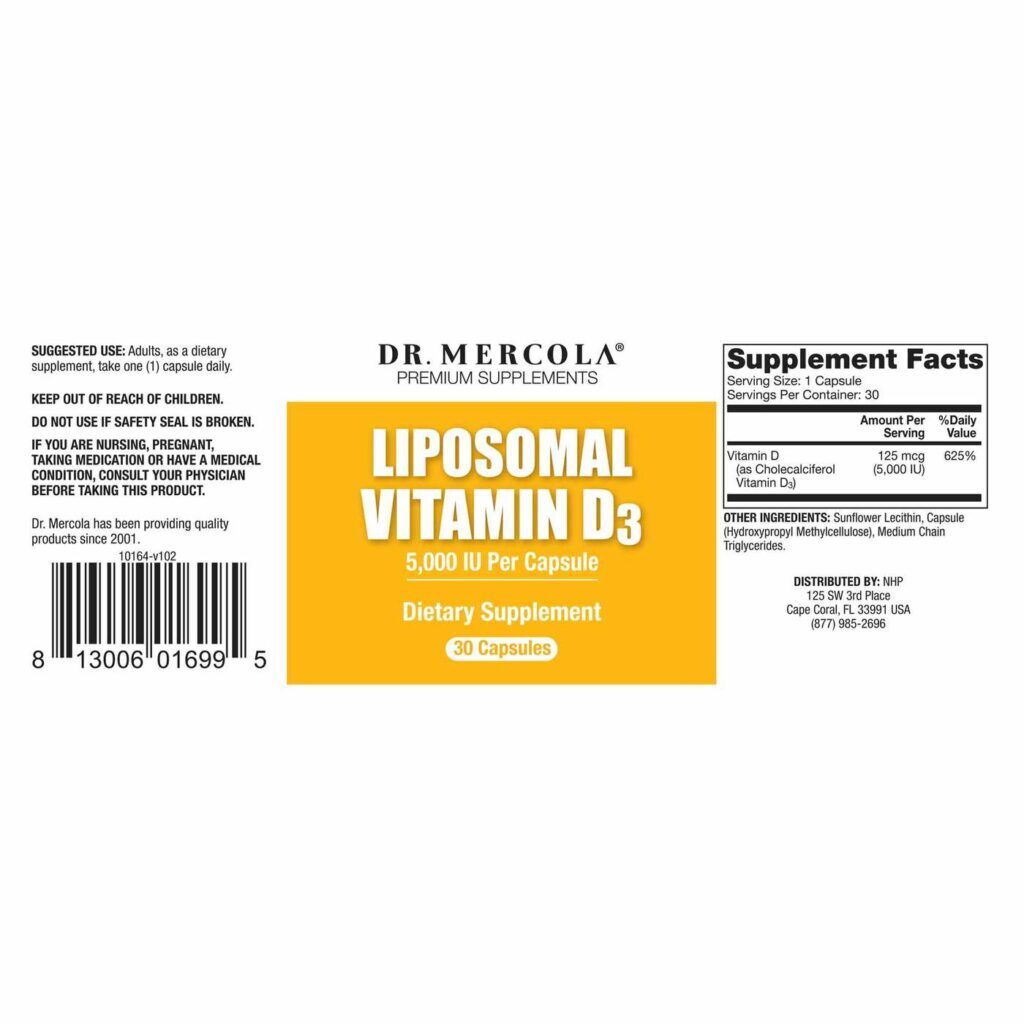 Dr. Mercola Vitamina D Lipossomal 5000 UI: Imunidade e Ossos Fortes no Brasil - Imagem 2