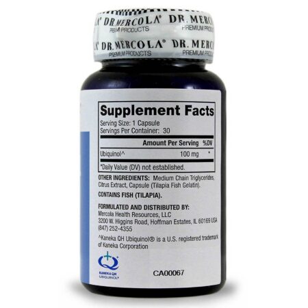 Dr. Mercola, Ubiquinol 100 mg - 30 Cápsulas - Image 2