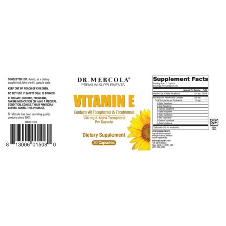 Dr. Mercola, Vitamina E - 30 Cápsulas - Image 2