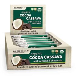 Dr. Mercola Barras de Mandioca com Cacau - Caixa 12 Unidades (44g Cada)