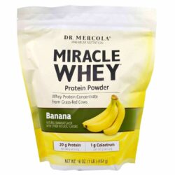 Dr. Mercola Miracle Whey Sabor Banana 454g - Proteína Pura para Seus Músculos