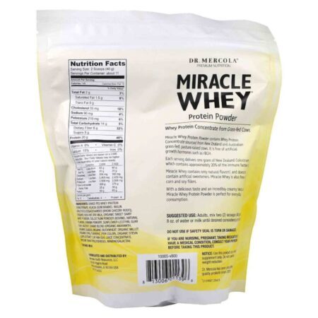 Dr. Mercola Miracle Whey Sabor Banana 454g - Proteína Pura para Seus Músculos - Imagem 2