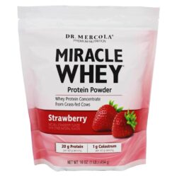 Dr. Mercola Miracle Whey Morango - 454g: Proteína Pura e Sabor Delicioso para Sua Saúde