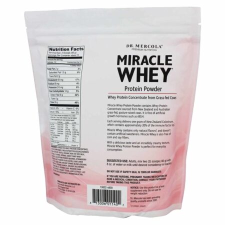 Dr. Mercola Miracle Whey Strawberry - 16 oz. (454g) - Image 2