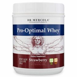 Dr. Mercola Pro-Optimal Whey Protein Mix Morango 540g - Proteína Pura para o Seu Bem-Estar