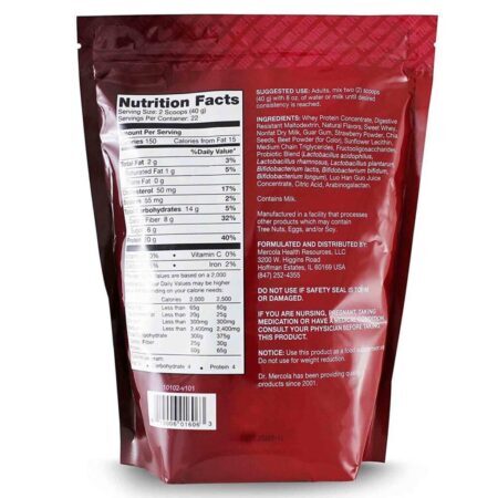Dr Mercola Pure Power Proteina Morango 880g: Nutrição Pura para Você - Imagem 2