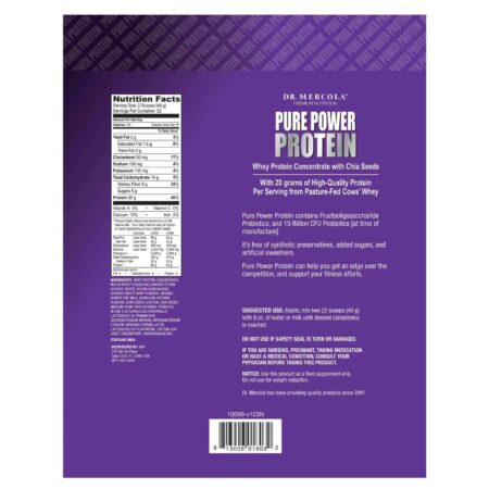 Dr Mercola Pure Power Proteína - Baunilha 880 g - Image 2