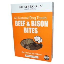 Dr Mercola, Petiscos Naturais para Cães - Carne e Búfalo - 142g