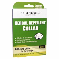 Dr Mercola Colar de Ervas Repelentes para Cães Grandes - Proteção Natural e Eficaz