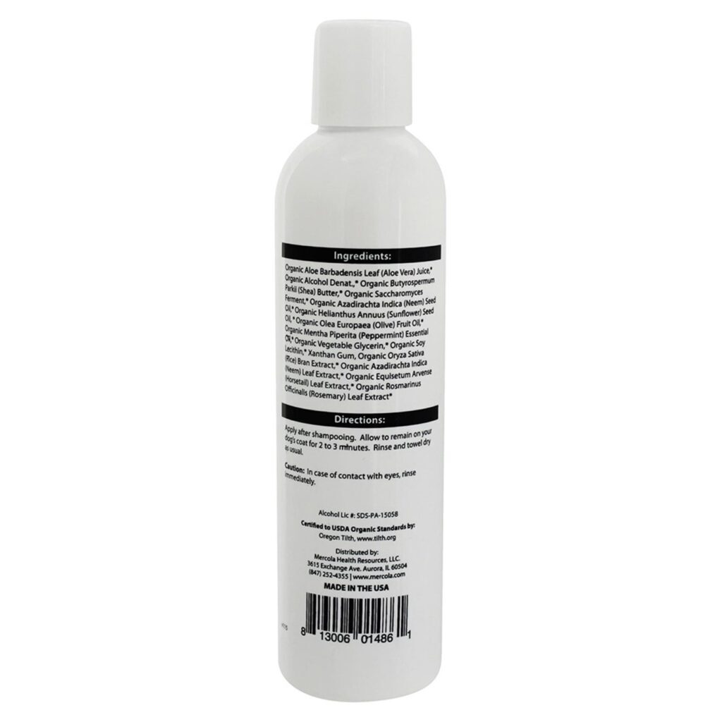 Dr Mercola Condicionador Orgânico de Hortelã para Cães 237 ml - Pelagem Saudável - Imagem 2