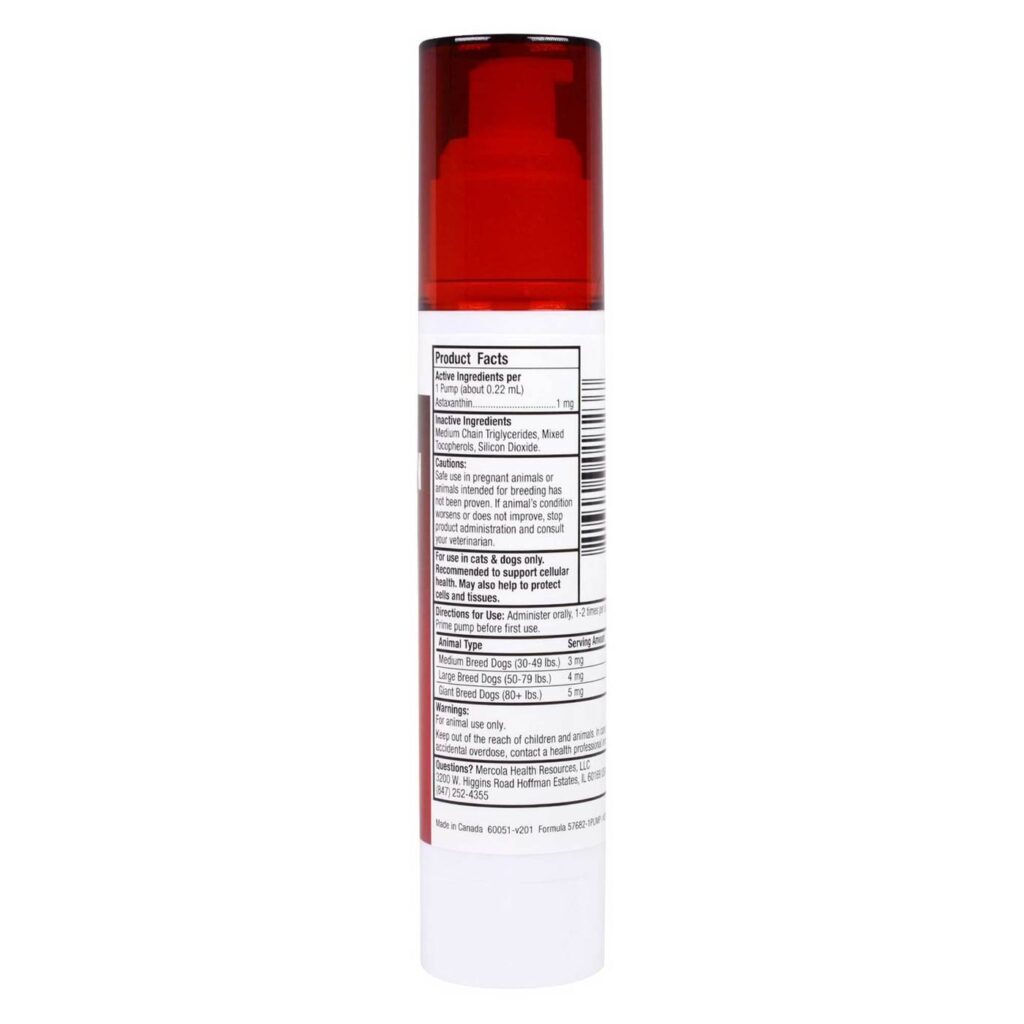 Dr. Mercola Astaxantina Líquida Cães 58ml - Saúde e Vitalidade para seu Pet - Imagem 2