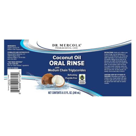 Dr Mercola, Óleo de coco para enxágue oral - 240 mL (8,12 fl oz) - Image 2