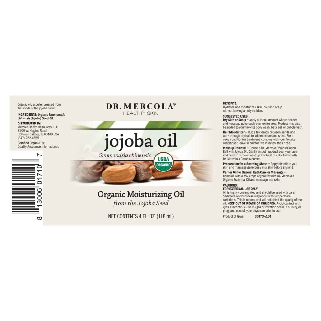 Dr. Mercola Óleo de Jojoba Orgânico 118 ml: Pureza e Versatilidade para Sua Pele e Cabelos - Imagem 2
