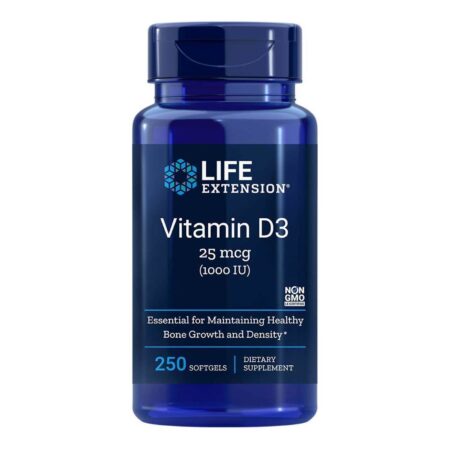 Life Extension, Vitamina D3 1000 IU - 250 Cápsulas