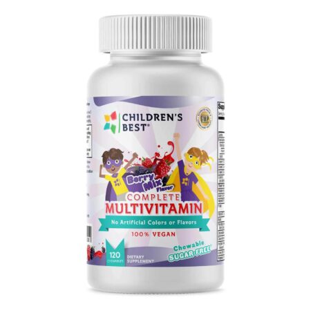 Children's Best, Multivitamínico Completo sem açúcar para crianças - Não OGM, Vegano - 120 comprimidos mastigáveis