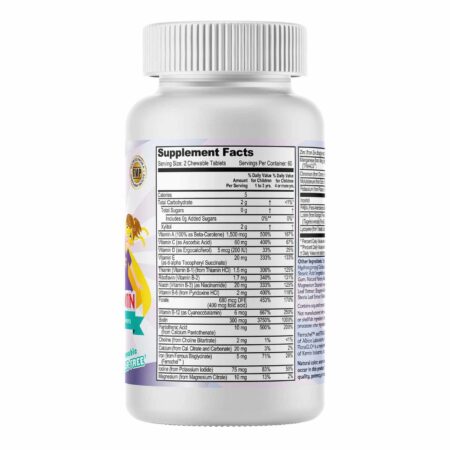 Children's Best, Multivitamínico Completo sem açúcar para crianças - Não OGM, Vegano - 120 comprimidos mastigáveis - Image 3