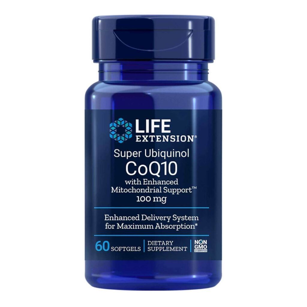 Life Extension Super Ubiquinol CoQ10 100mg - Suporte Mitocondrial Reforçado (60 Cápsulas)