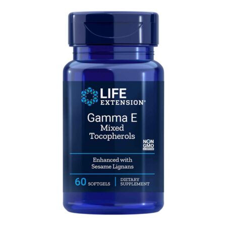 Life Extension, Gamma E + Misto de Tocoferol/Tocotrienols - 60 Cápsulas em Gel