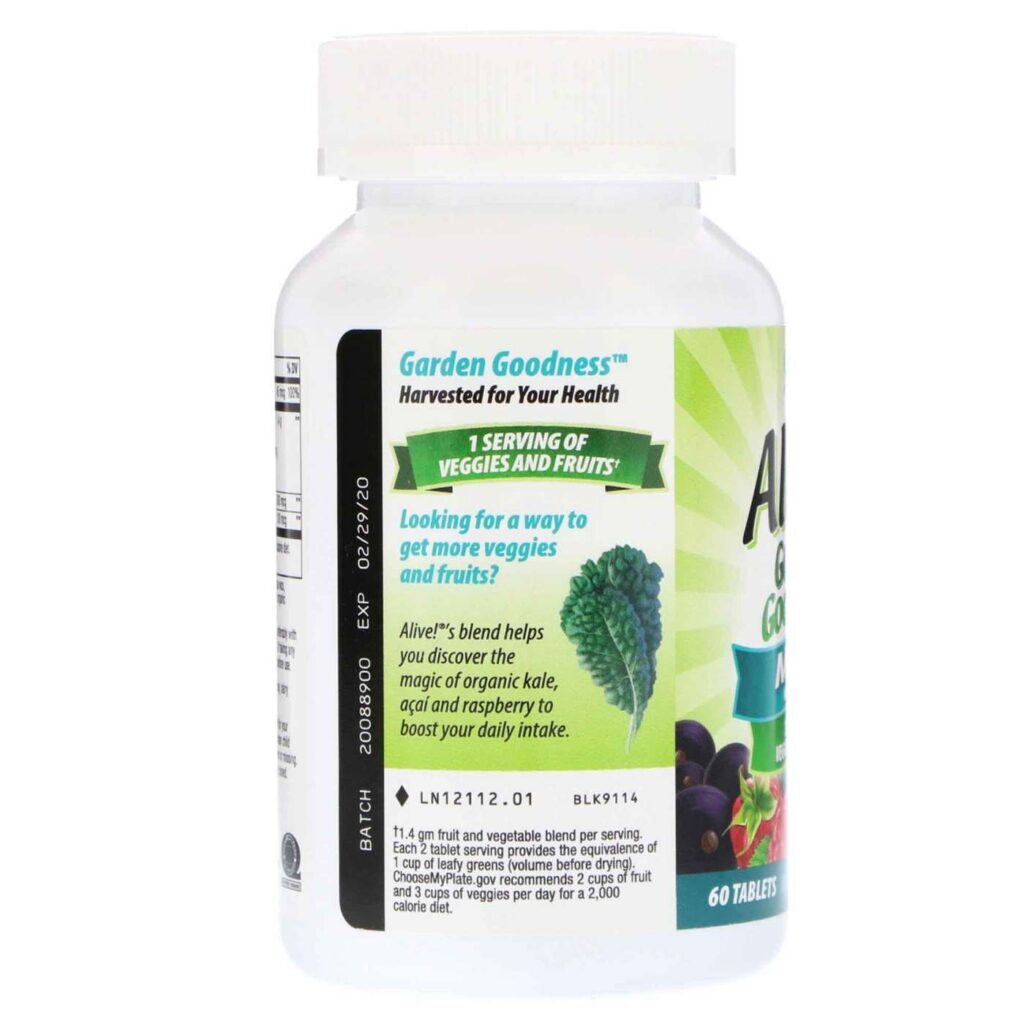 Nature's Way Alive!® Multivitaminas Vegetarianas para Homens - Mistura de Frutas - 60 Tabletes - Imagem 6