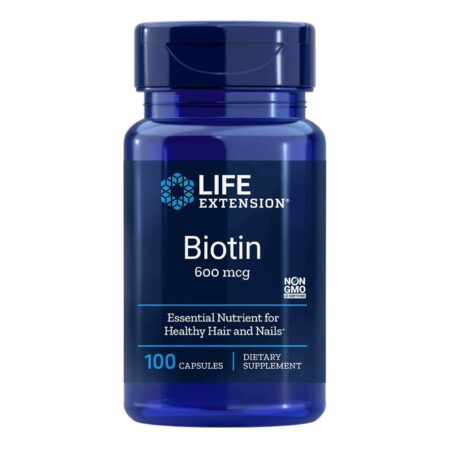 Life Extension, Biotina - 100 Cápsulas