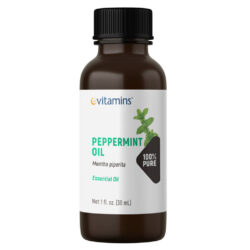eVitamins Óleo de Hortelã-Pimenta 100% Puro - 30 ml: Alívio Natural e Bem-Estar
